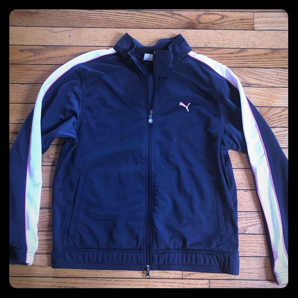 puma tracksuit blue and white
